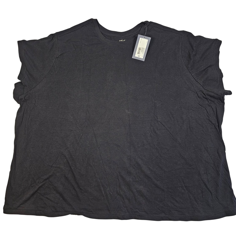 Universal Thread Womens Plus 4X‎ Short Sleeve Crew T-Shirt Black Cotton Blend